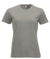 Dames T-shirt Clique New Classic-T Zilver Grijs